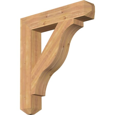 Ekena Millwork Funston Craftsman Smooth Bracket, Western Red Cedar, 5 1/2"W x 32"D x 36"H BKT06X32X36FST04SWR